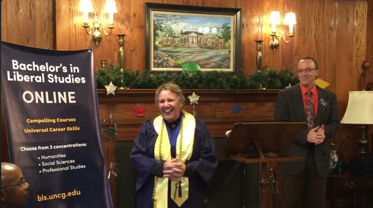 zann nelson at her uncg graduation